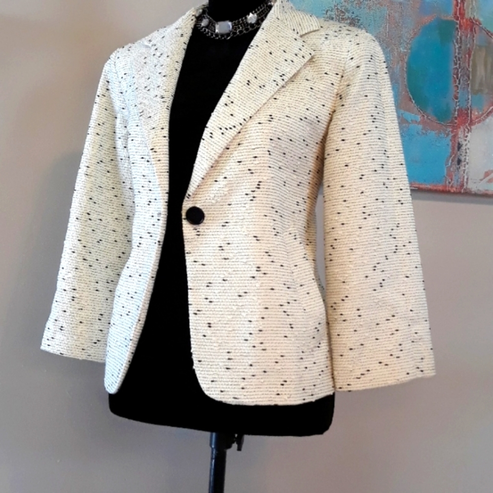 Talbots/ Woven/ Single Button Front Blazer - Picture 10 of 13